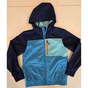 Boys All In Motion Colorblock Hooded Jacket Water Wind Resistant Size L 12/14